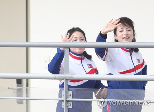 북한 응원단 모습. [연합뉴스 자료사진]